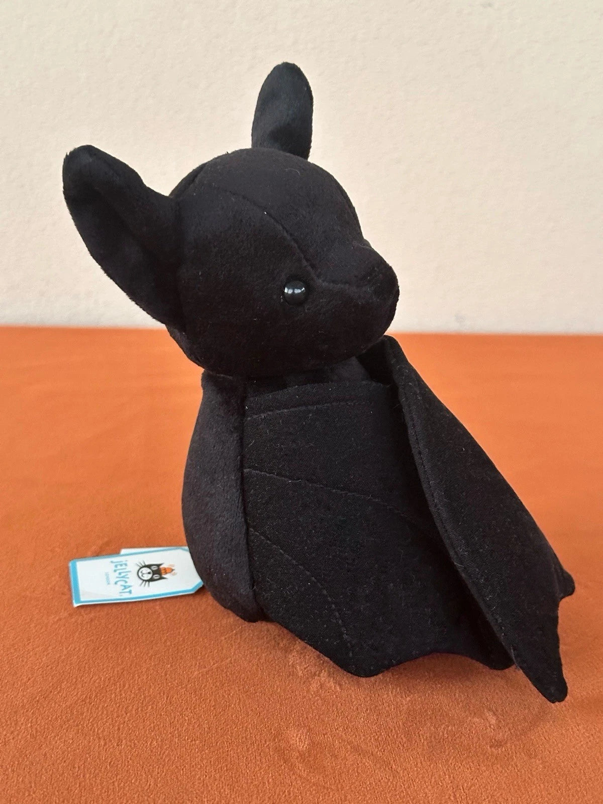 NEW Jellycat Wrapabat Black BNWT Velvety Dark Bat Retired Halloween Rare Plush