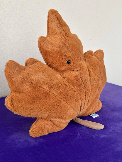 Jellycat Woodland Maple Leaf Large Warm Brown Leave Rare Retired Soft Toy Plush