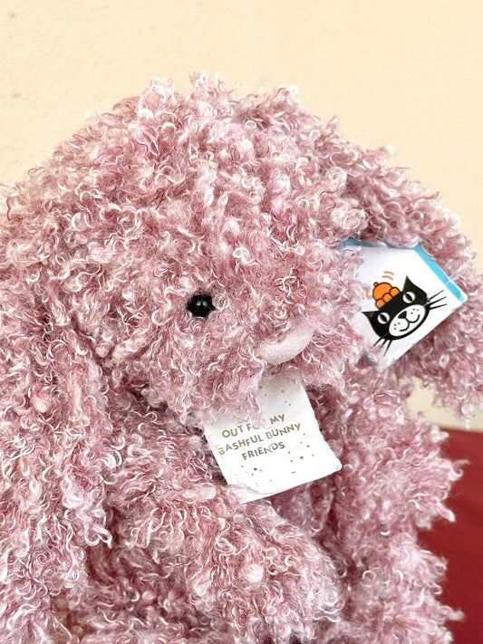 Jellycat Edizione Speciale Bashful Imogen Bunny Nuovo con etichette Coniglio Rosa Polvere Riccia HTF-