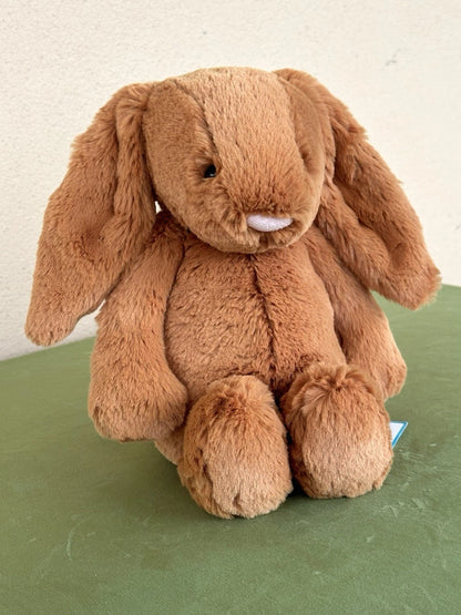 New Jellycat Medium Bashful Golden Bunny BNWT Retired Warm Brown Rabbit Plush