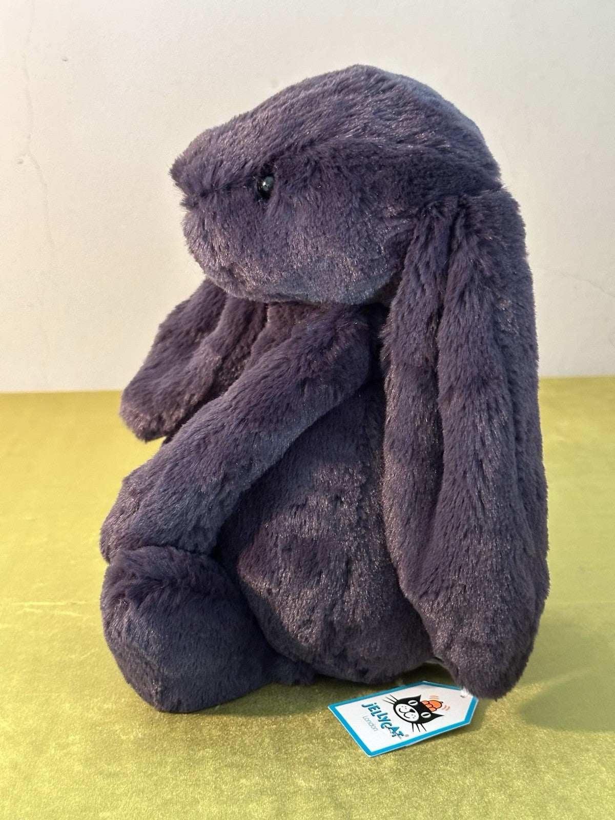 NUOVO Jellycat Medium Bashful Inky Bunny nuovo con etichette grigio scuro coniglio ritirato raro peluche-