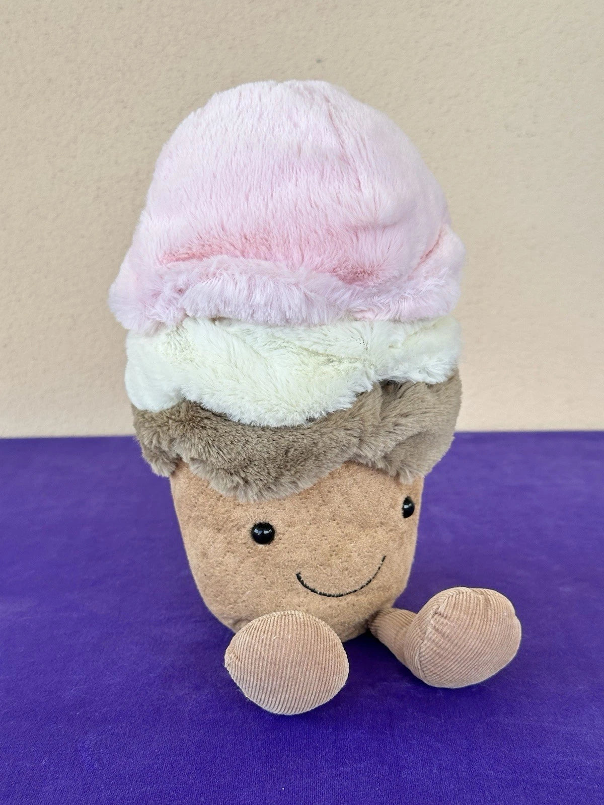 Jellycat Gelato Napoletano Divertente Misura Media 30cm Raro Giocattolo Morbido Ritirato