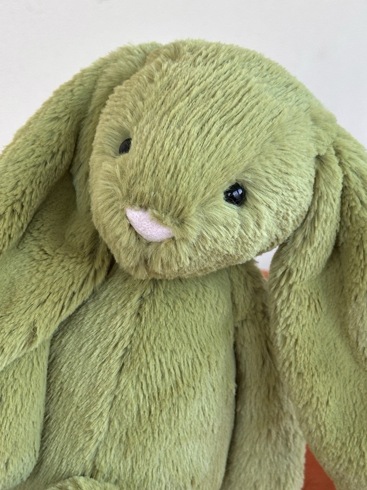 Peluche Jellycat Medium Bashful Moss Bunny nuovo senza etichette verde raro coniglio giocattolo morbido-