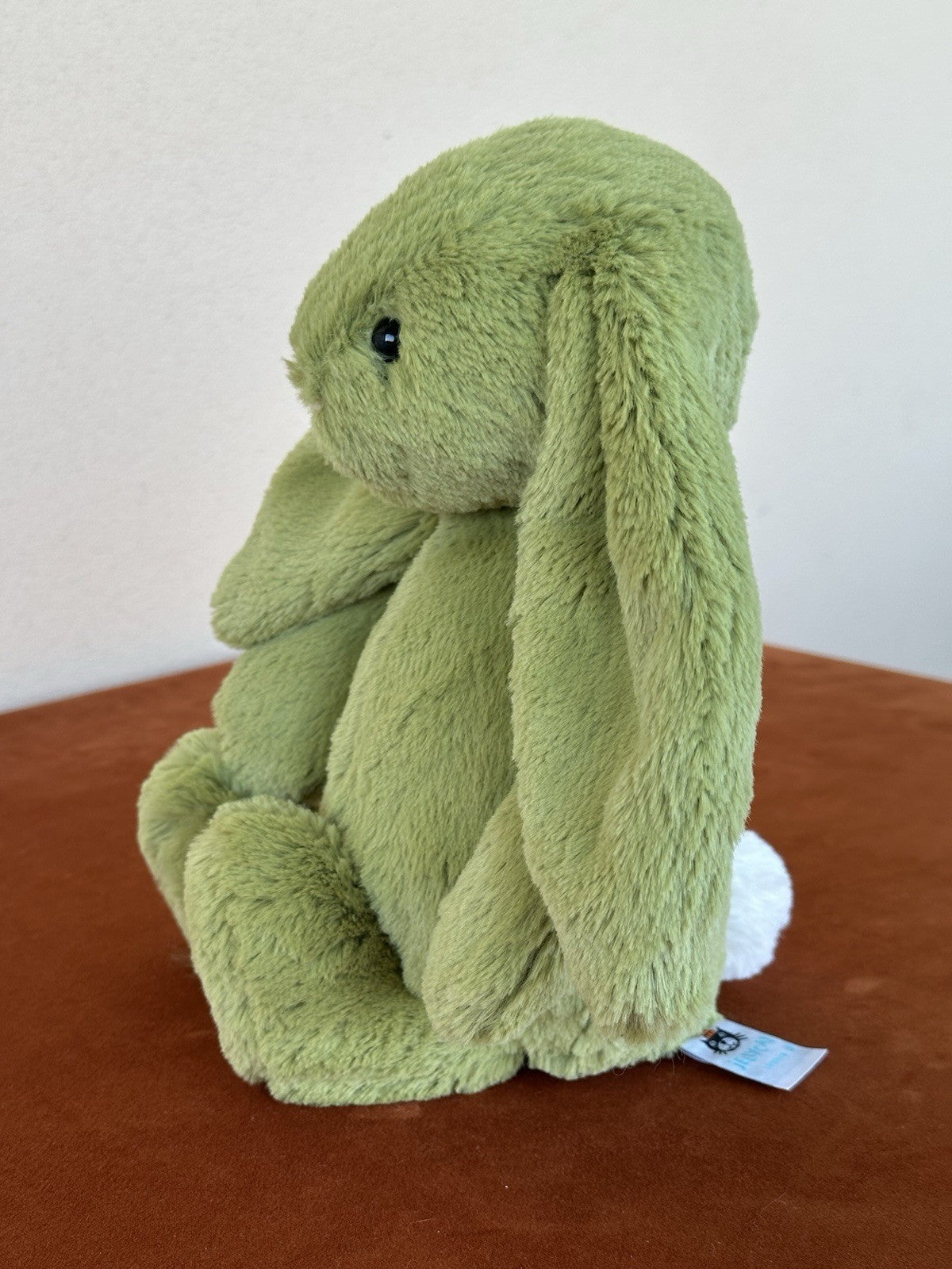 Peluche Jellycat Medium Bashful Moss Bunny nuovo senza etichette verde raro coniglio giocattolo morbido-