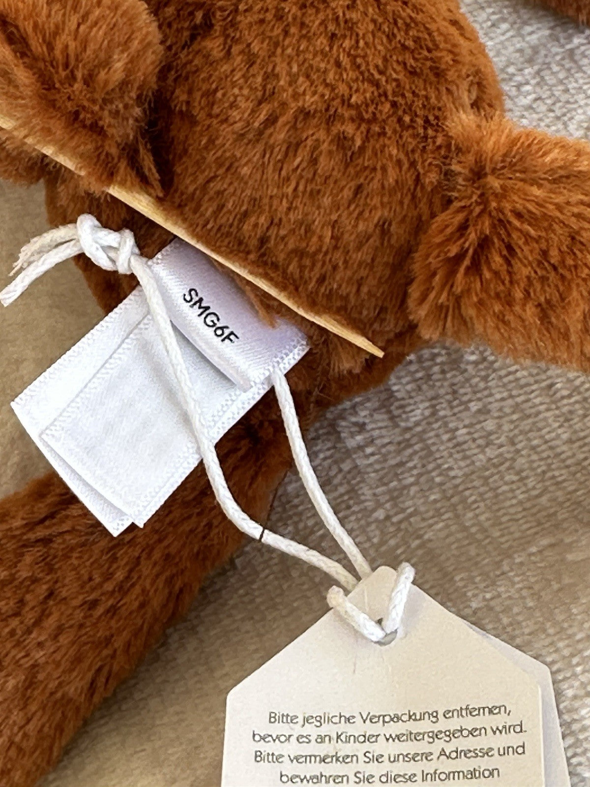 NUOVO peluche Jellycat Tiny Smudge Fox nuovo con etichette bambino volpe rossa sdraiata raro giocattolo morbido ritirato-