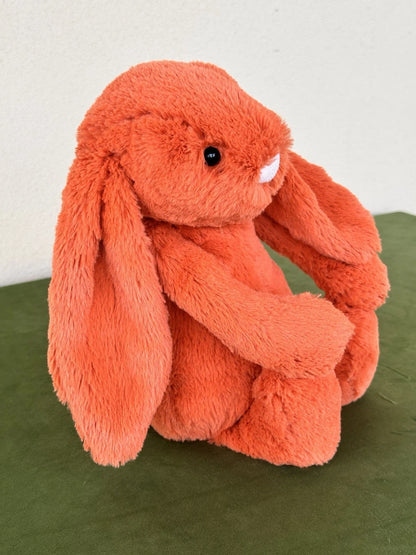 Jellycat Medium Bashful Tangerine Bunny Rare Retired Soft Orange Rabbit Plush