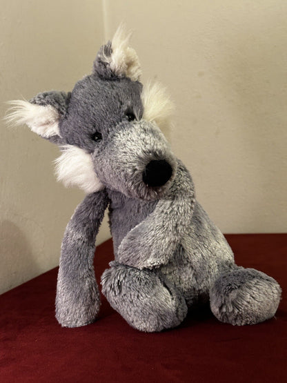 Peluche Jellycat Salice Lupo Grigio Marmo Peluche Peloso Giocattolo Morbido 11" Teddy Ritirato 2016-