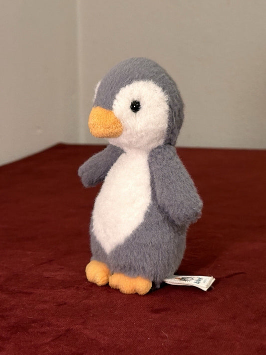 Peluche natalizio Jellycat Fluffy Penguin Tiny HTF ritirato raro giocattolo morbido invernale-