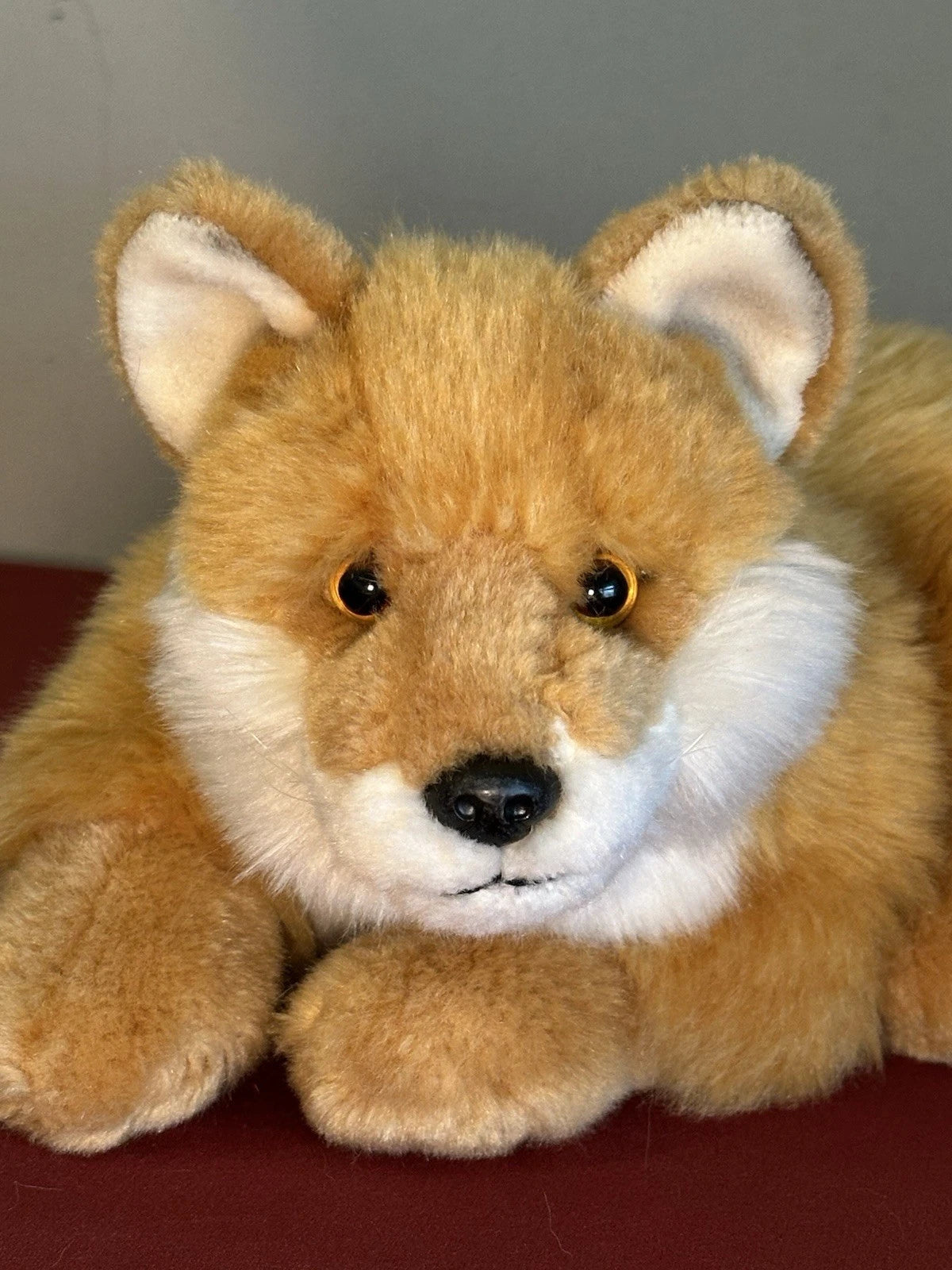 Rarissimo peluche WWF Oko volpe rossa sdraiata 26 cm 10” volpe arancione ritirato