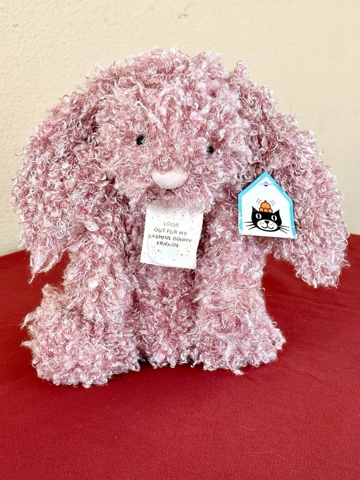 Jellycat Edizione Speciale Bashful Imogen Bunny Nuovo con etichette Coniglio Rosa Polvere Riccia HTF-