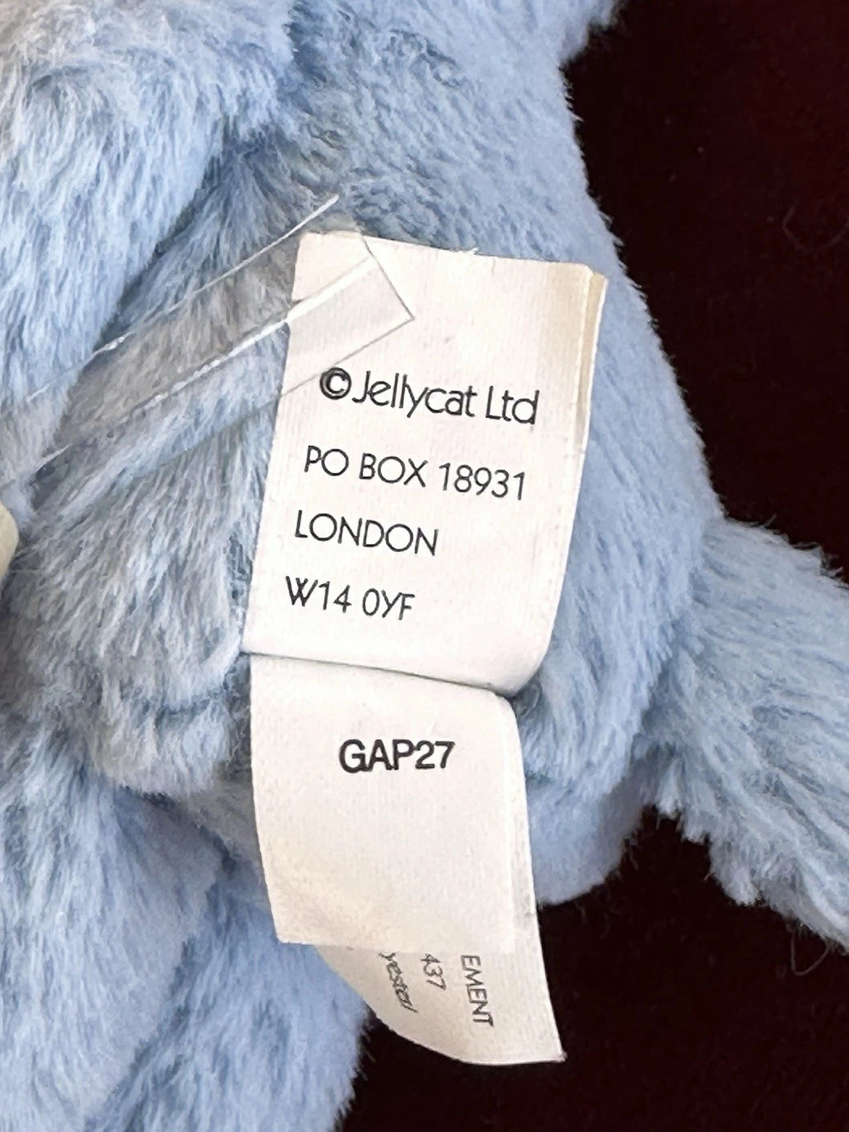 Jellycat Tiny Baby Piper Elephant BNWOT Blue Elly Mini Plush 5.5” Gap Exclusive