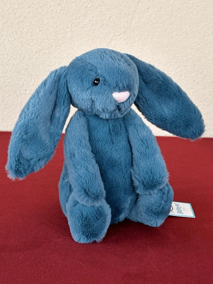 New Jellycat Small Bashful Mineral Blue Bunny BNWT Retired Rabbit Plush