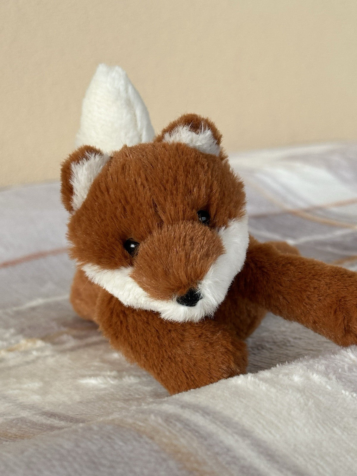 NUOVO peluche Jellycat Tiny Smudge Fox nuovo con etichette bambino volpe rossa sdraiata raro giocattolo morbido ritirato-