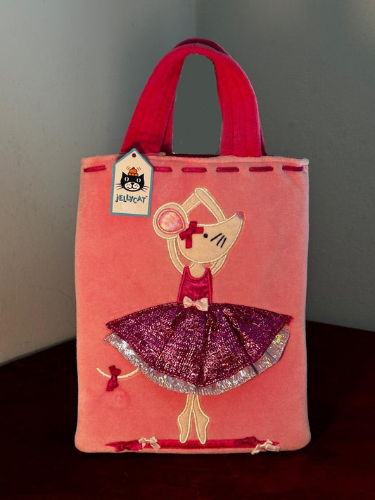 NUOVO Jellycat Pirouette Mouse Holdall nuovo con etichette ballerina ballerina applicata borsa foderata-