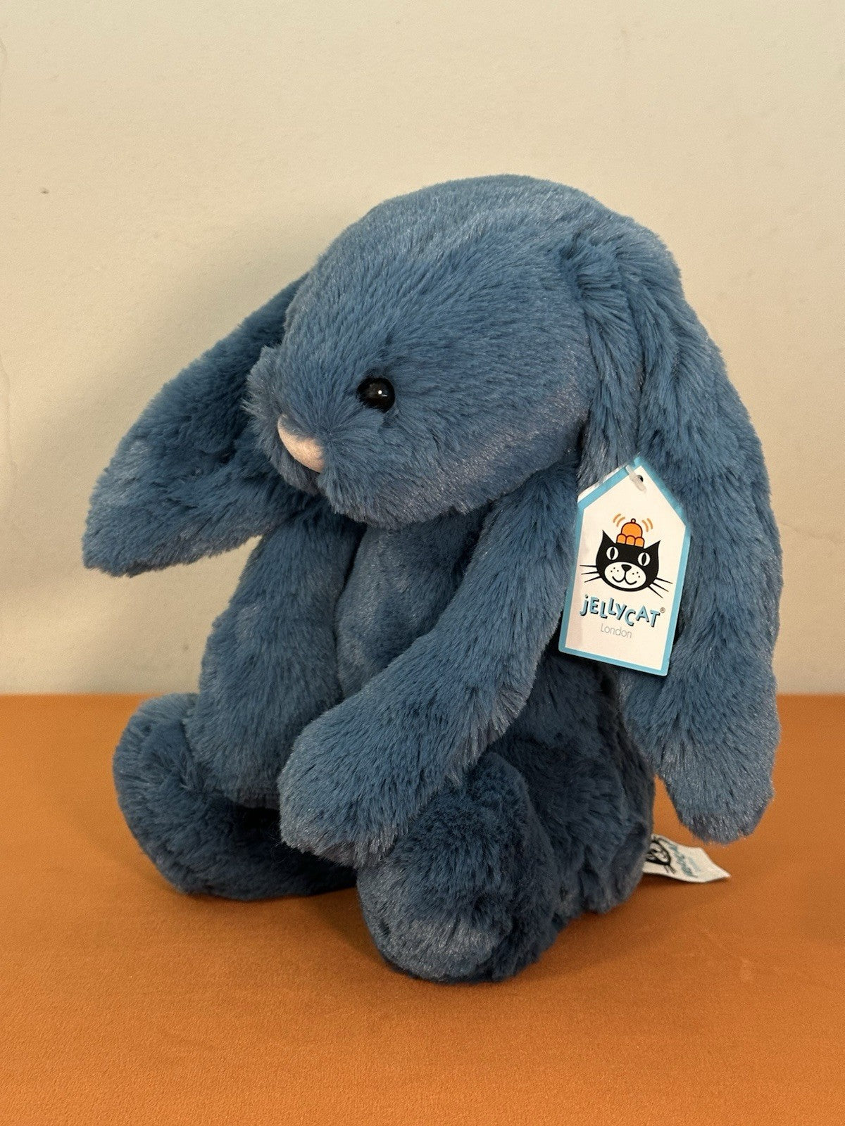 NUOVO coniglietto minerale Jellycat Medium Bashful nuovo con etichette blu benzina raro coniglio-