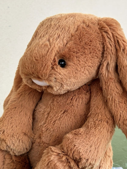 New Jellycat Medium Bashful Golden Bunny BNWT Retired Warm Brown Rabbit Plush