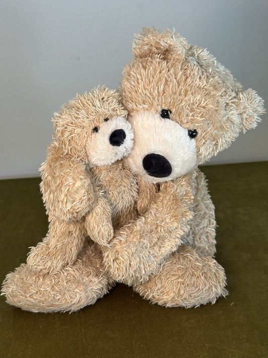 Jellycat Bunglie Honey Bears coppia orsacchiotto beige ritirato raro medio e tot-