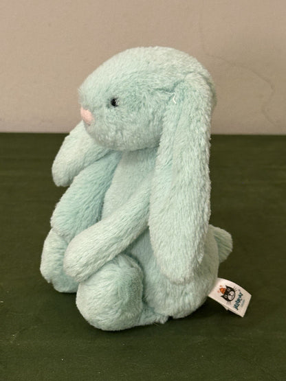 Peluche morbido coniglietto Jellycat piccolo timido come nuovo coniglio verde chiaro ritirato raro-