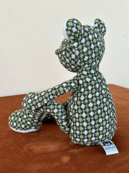 Jellycat Kooky Frog Vintage Verde/Bianco Modello Tratteggio Gambe Lunghe Piedi Bianchi