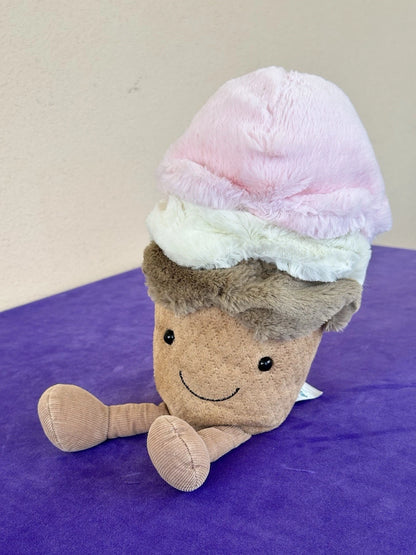 Jellycat Gelato Napoletano Divertente Misura Media 30cm Raro Giocattolo Morbido Ritirato