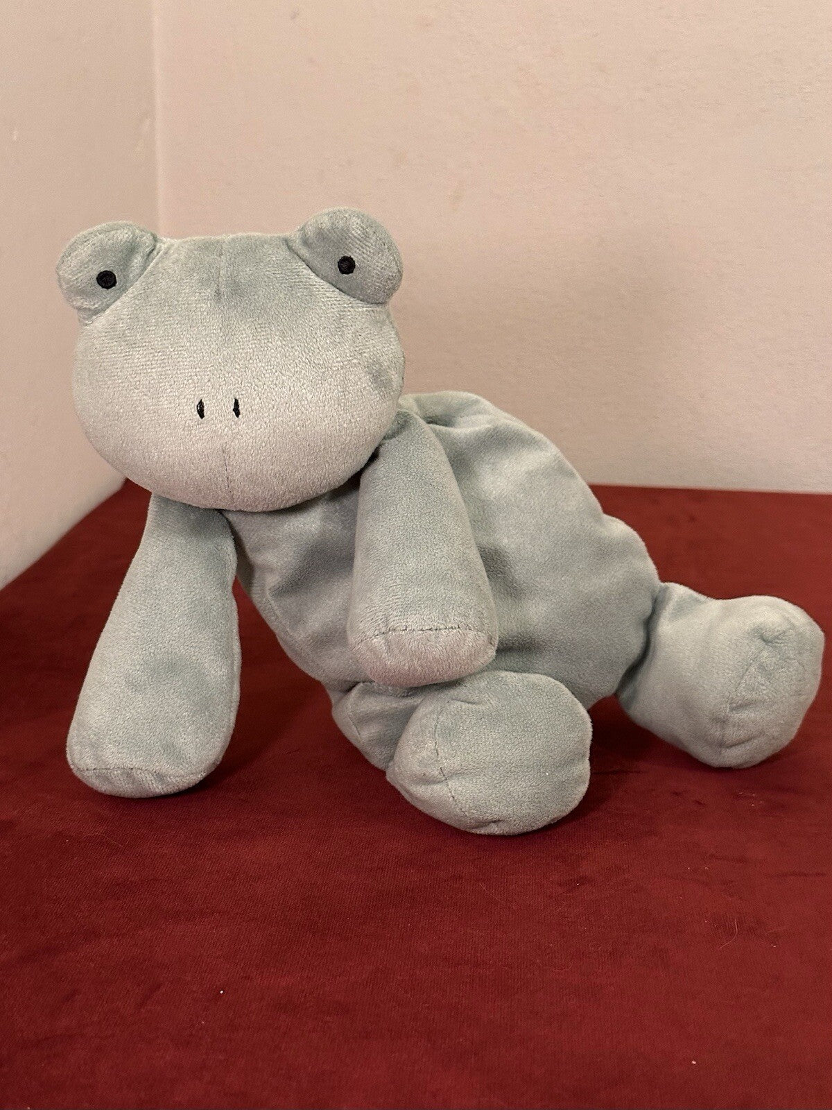 Peluche Jellycat Dozydou Frog raro peluche rane velluto verde in pensione HTF-