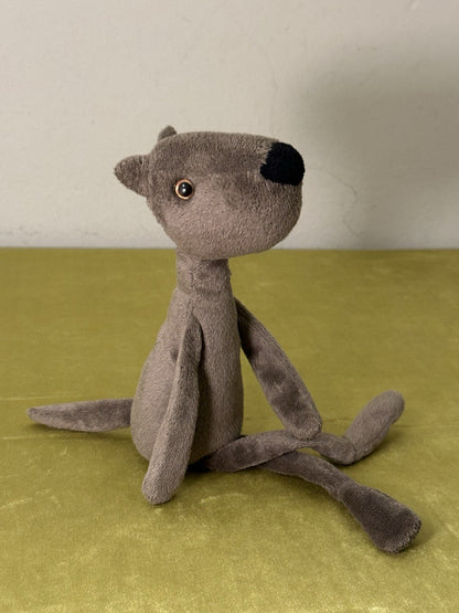 Peluche Jellycat Rumplekin Mutt marrone grigio cane raro cucciolo in pensione cm.30-