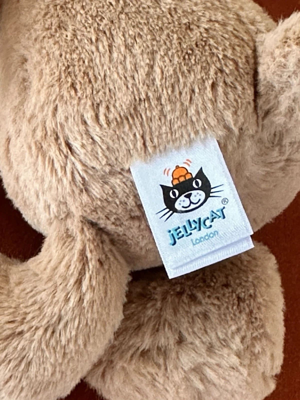 Jellycat piccolo coniglietto biscotto timido nuovo senza etichette coniglio marrone beige in pensione raro peluche