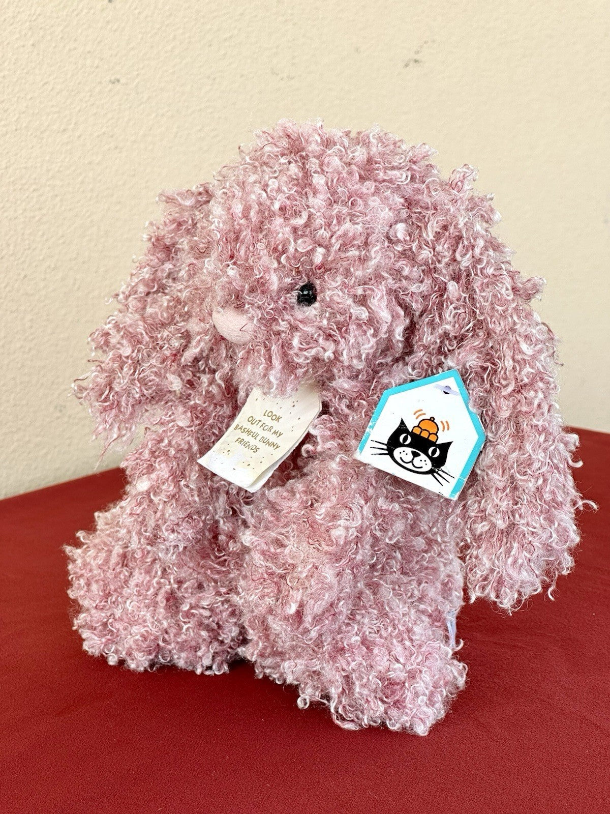 Jellycat Edizione Speciale Bashful Imogen Bunny Nuovo con etichette Coniglio Rosa Polvere Riccia HTF-