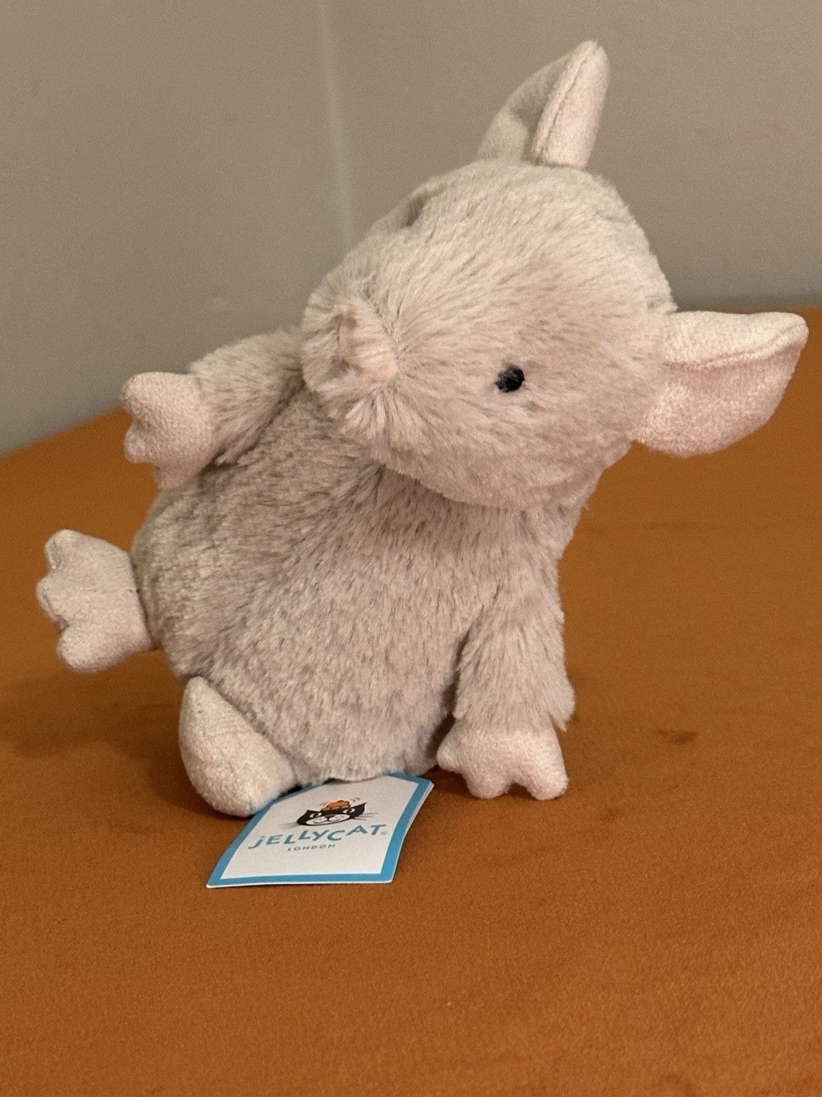 NUOVO Jellycat Nippit Mouse Nuovo con etichette Difficile da Trovare Ultra Raro Beige Topi Ritirato Peluche-