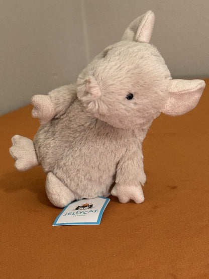 NUOVO Jellycat Nippit Mouse Nuovo con etichette Difficile da Trovare Ultra Raro Beige Topi Ritirato Peluche-