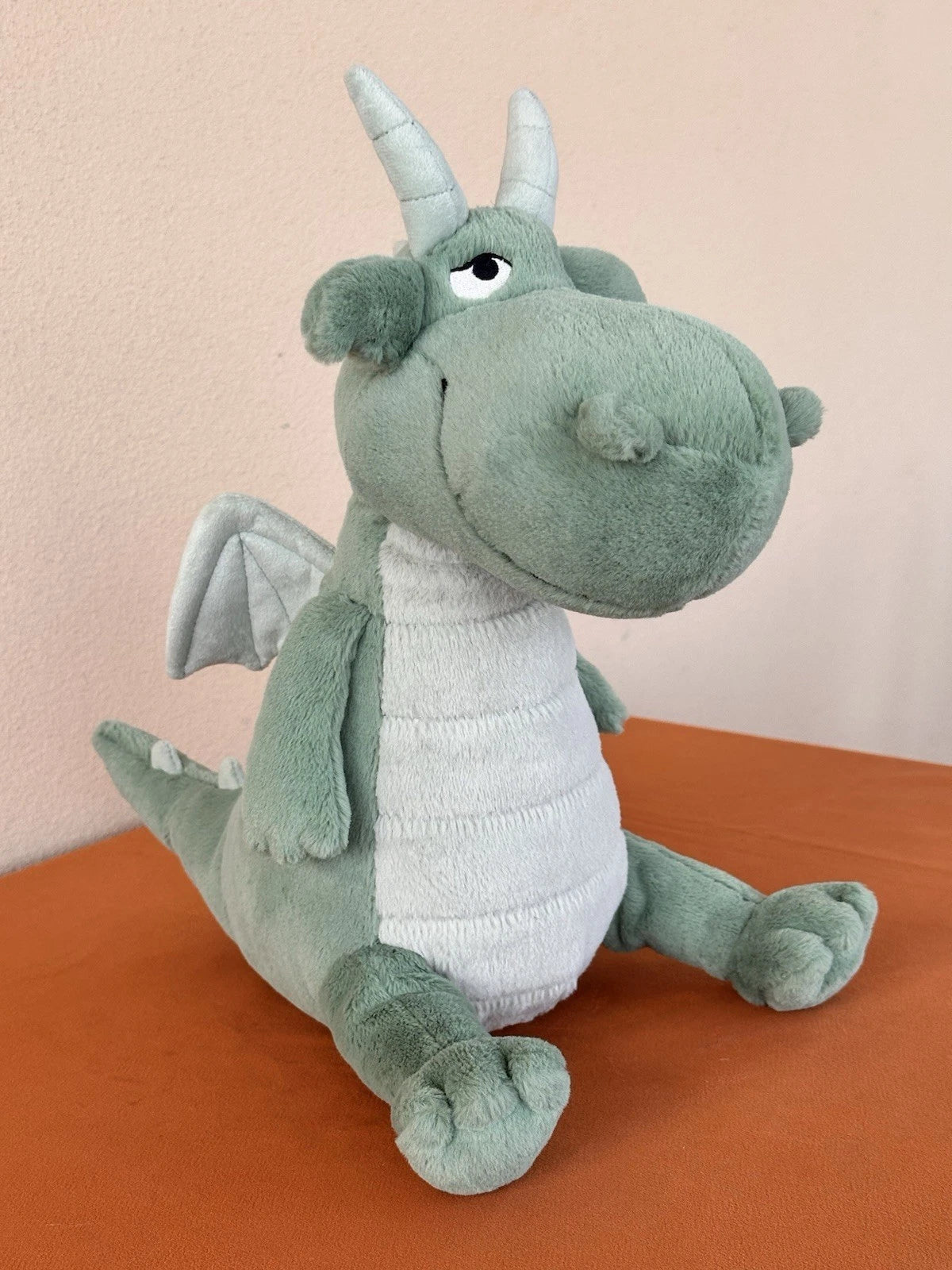 Drago Jellycat Adon nuovo senza etichette raro drago verde in pensione giocattolo morbido