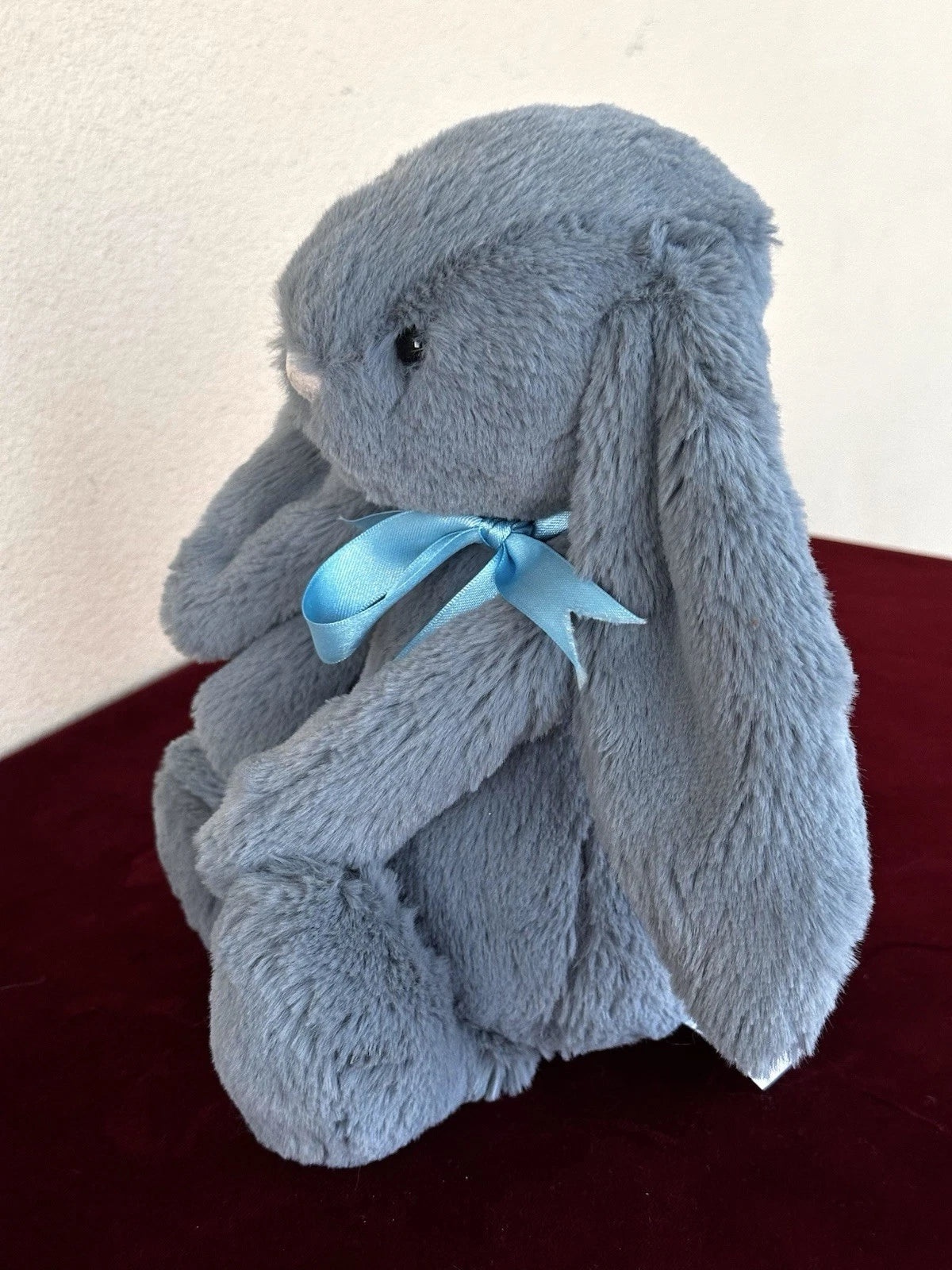 Jellycat Medium Bashful Dusky Blue Bunny BNWOT Retired Dust Blue Rabbit Plush