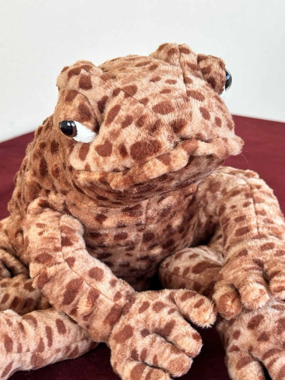 Jellycat Toby Toad BNWOT Medium Brown Soft Toy Beanie 12in Retired Rare Plush