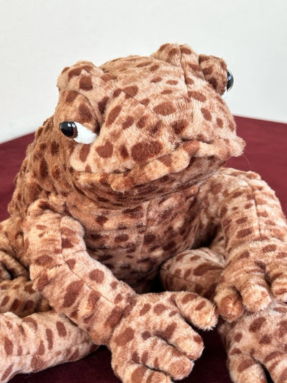 Jellycat Toby Toad BNWOT Medium Brown Soft Toy Beanie 12in Retired Rare Plush