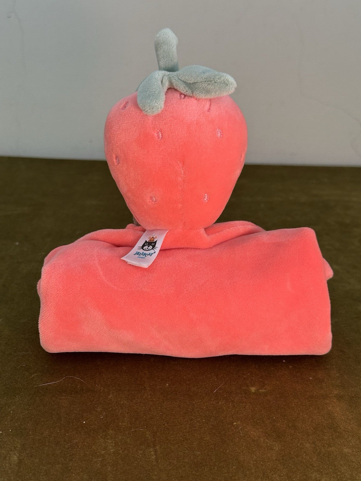 Jellycat Succhietto Fragola Divertente Nuovo Senza Etichetta Morbido Rosa Trapuntino Raro Ritirato-