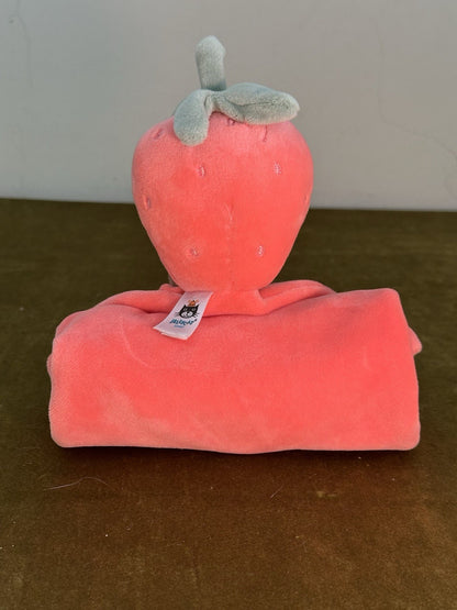 Jellycat Succhietto Fragola Divertente Nuovo Senza Etichetta Morbido Rosa Trapuntino Raro Ritirato-