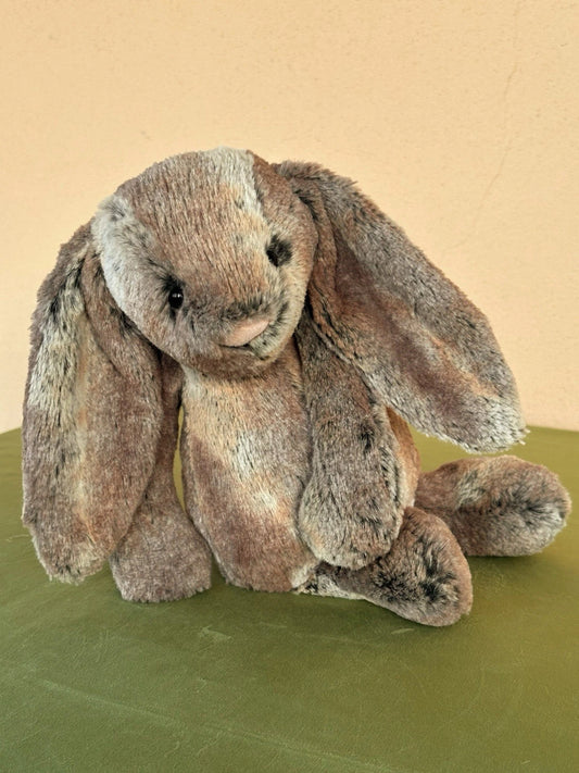 Jellycat Medium Bashful Cottontail Bunny nuovo senza etichette Woodland raro coniglio ritirato
