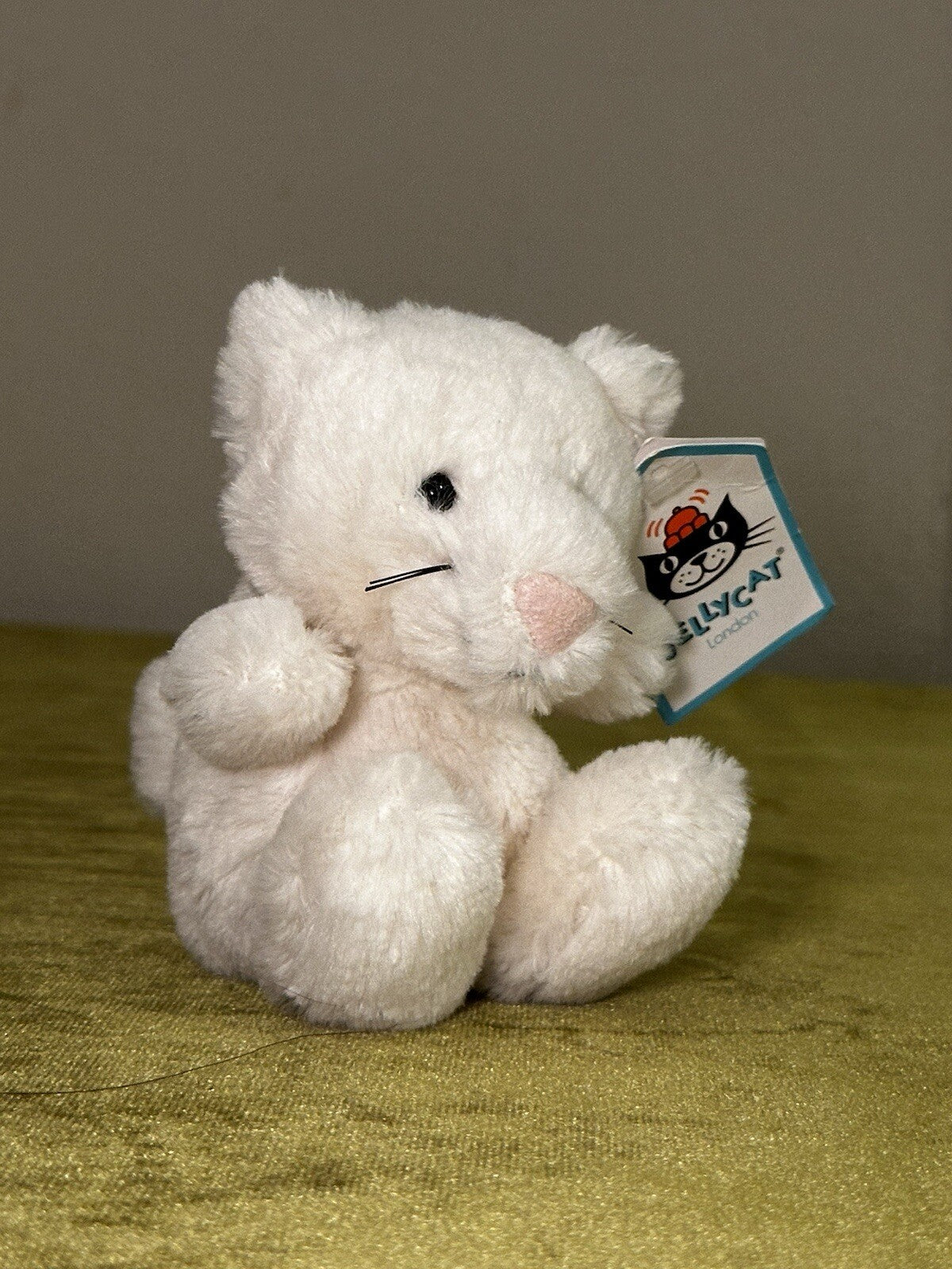 NUOVO Jellycat Baby Poppet Kitten nuovo con etichette piccolo gattino giocattolo morbido raro gatto in pensione peluche-