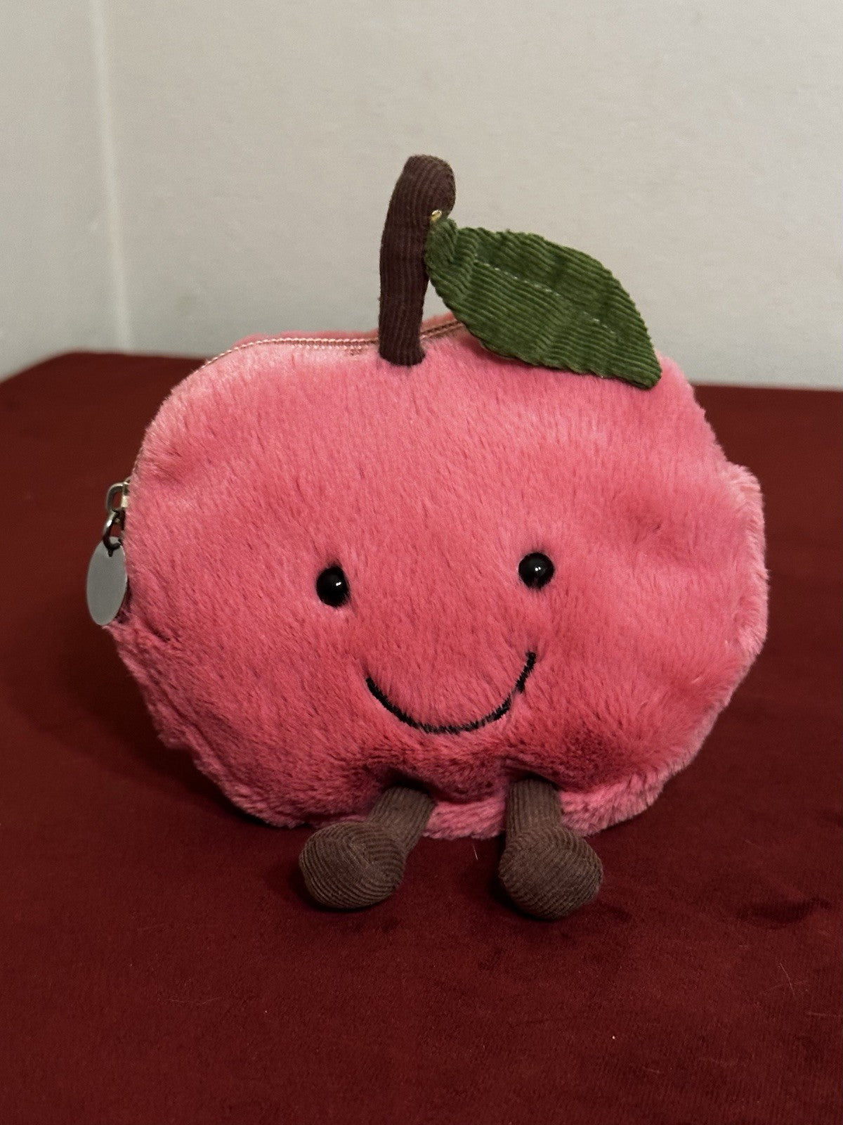 Jellycat Borsa Ciliegia Amusabile Ritirata HTF Frutta Cibo Ciliegie Morbida Rara Peluche-