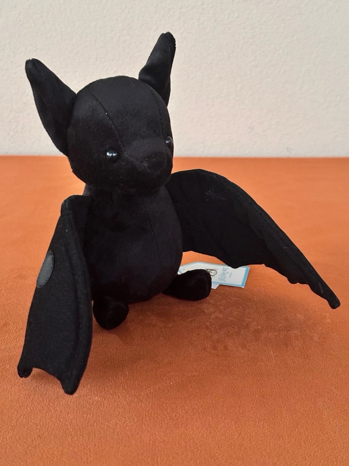 NEW Jellycat Wrapabat Black BNWT Velvety Dark Bat Retired Halloween Rare Plush