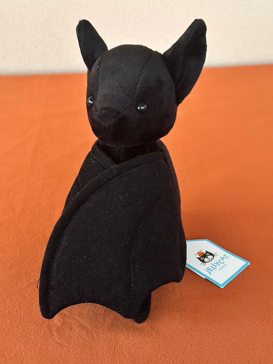 NEW Jellycat Wrapabat Black BNWT Velvety Dark Bat Retired Halloween Rare Plush
