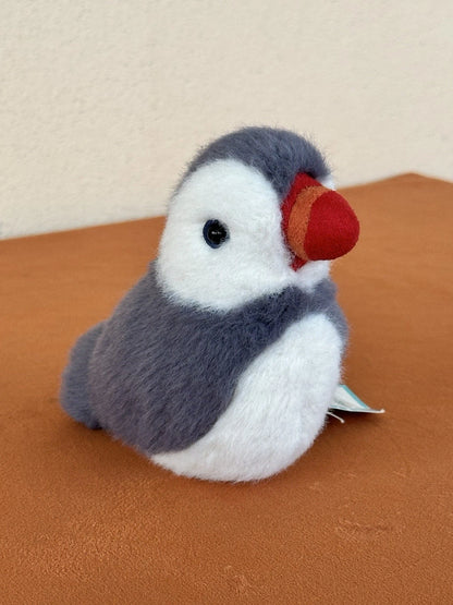 NUOVO Jellycat Birdling Puffin nuovo con etichette uccellino giocattolo morbido HTF raro peluche ritirato