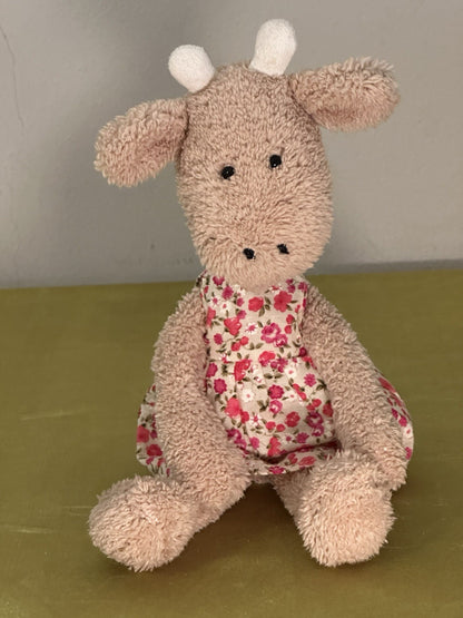 Peluche Jellycat Georgia giraffa amica floreale fiori rosa vestito raro ritirato-