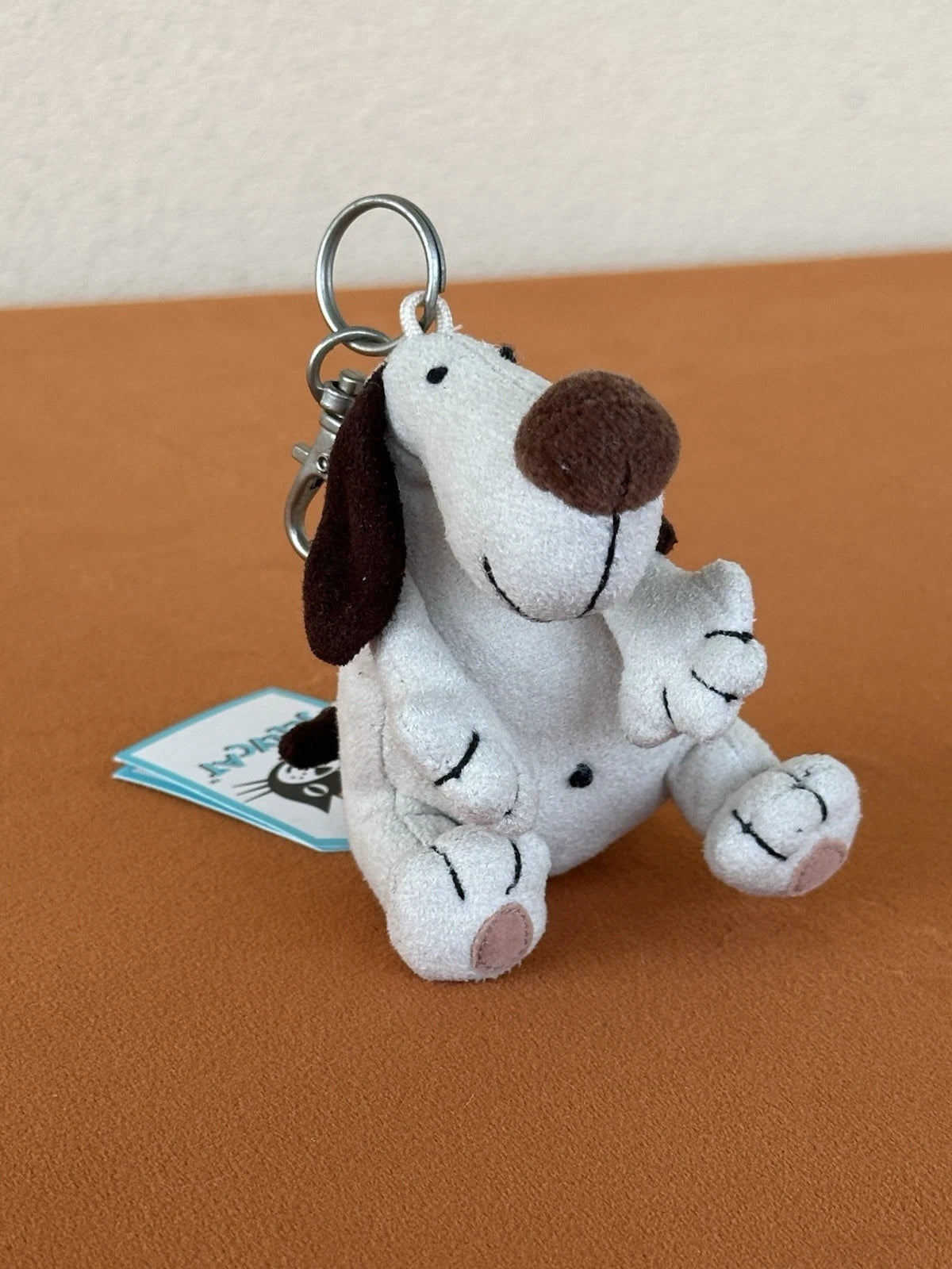NUOVO portachiavi Jellycat Bumble Mutt nuovo con etichette cucciolo cane raro borsa ritirata ciondolo portachiavi