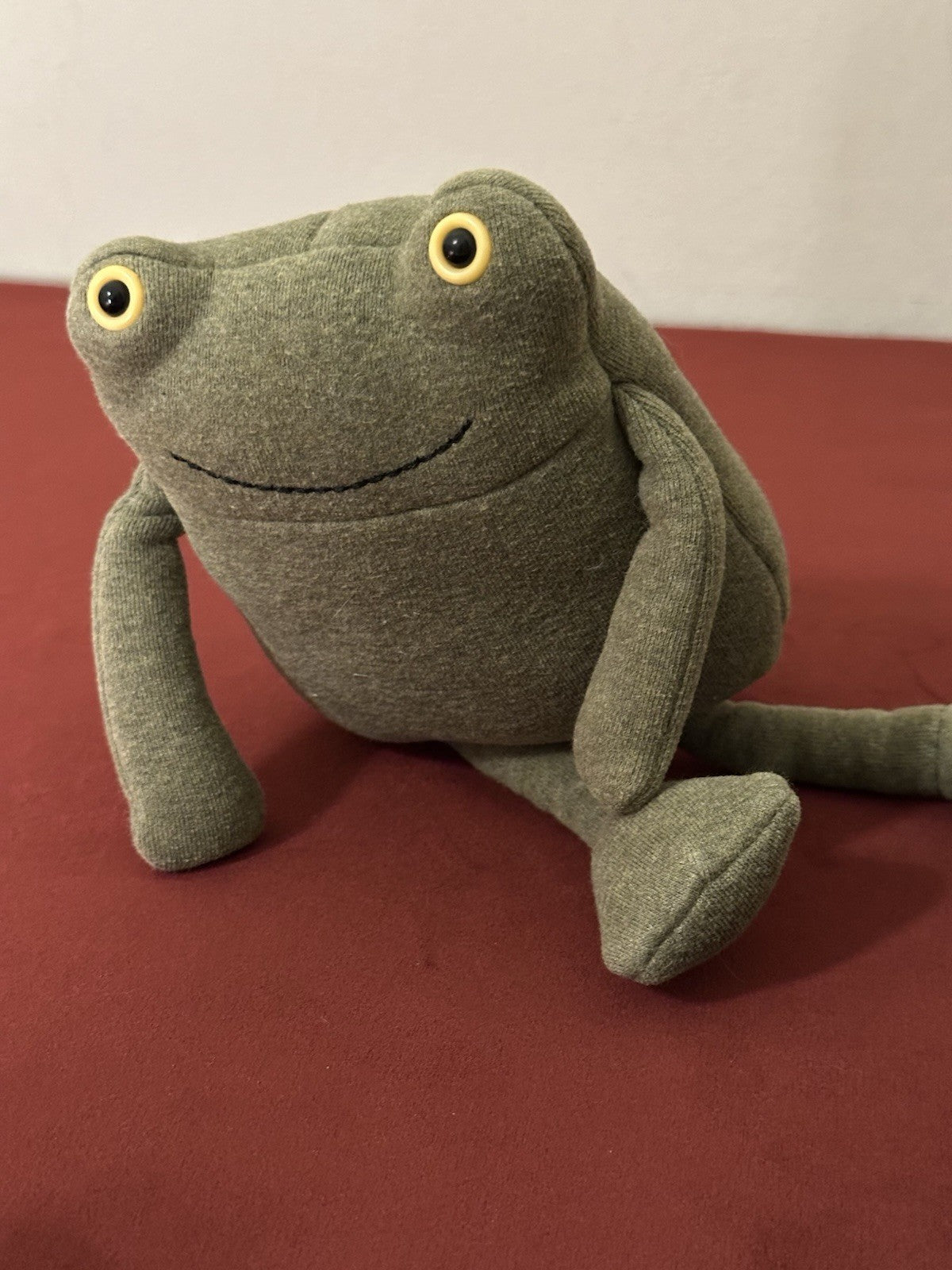 Maglia Jellycat Geek Frog verde anfibio rara ritirata giocattolo morbido da collezione-