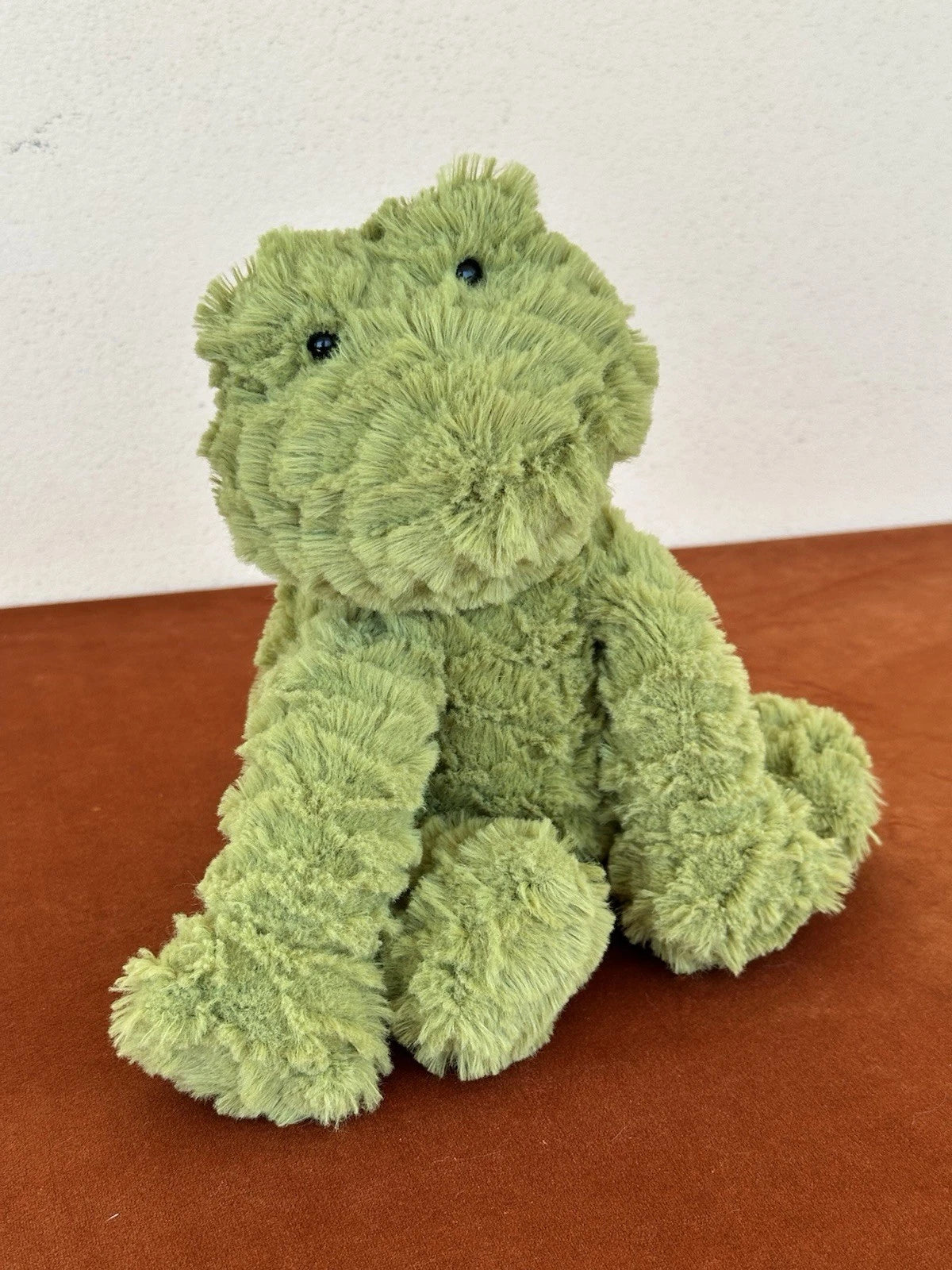 Peluche Jellycat Medium Fuddlewuddle Frog raro giocattolo morbido anfibio verde in pensione