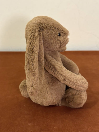 Jellycat piccolo coniglietto noce moscata nuovo senza etichette marrone caldo cioccolato noci coniglio raro ritirato-