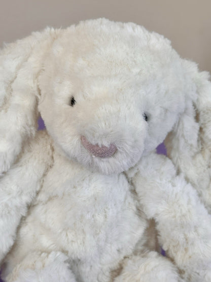 Jellycat SE Bashful Maisie Bunny BAS3MA Cream White Wavy Soft Rabbit HTF Retired