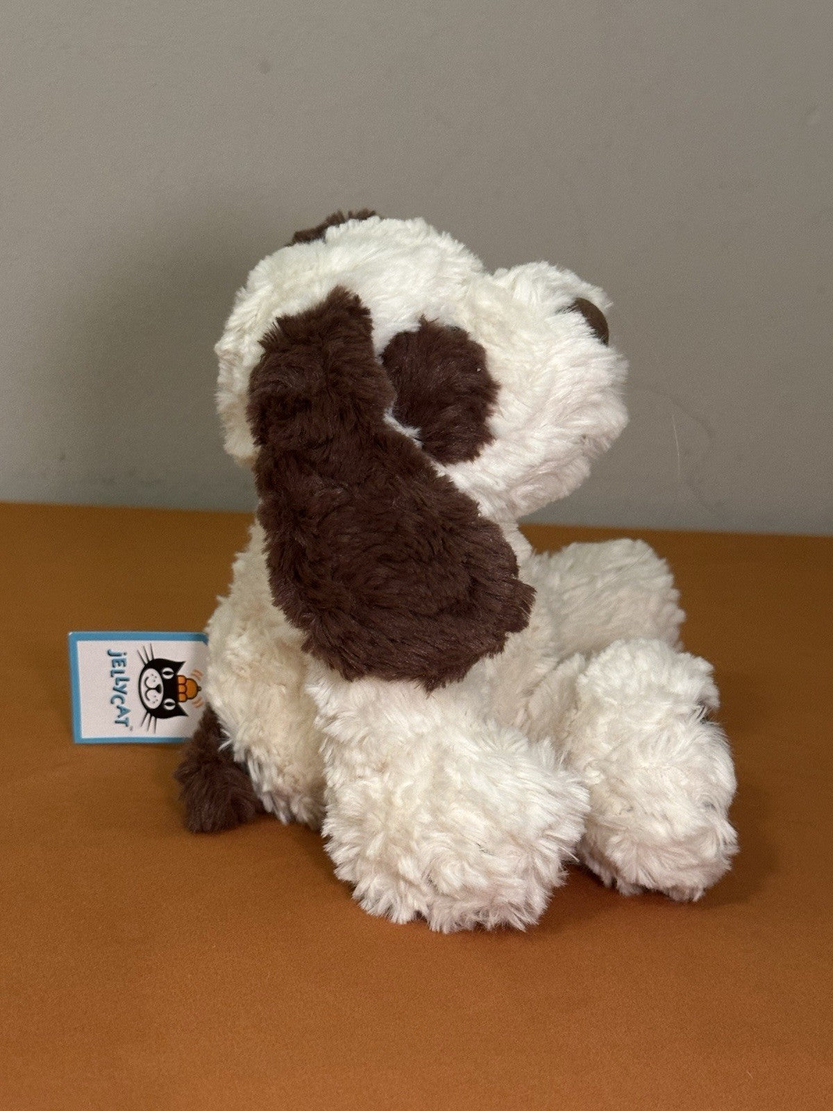 NUOVO Jellycat Piccolo Rollo Mutt Nuovo con etichette Cucciolo Cane Giocattolo Morbido Peluche Ritirato Vintage-