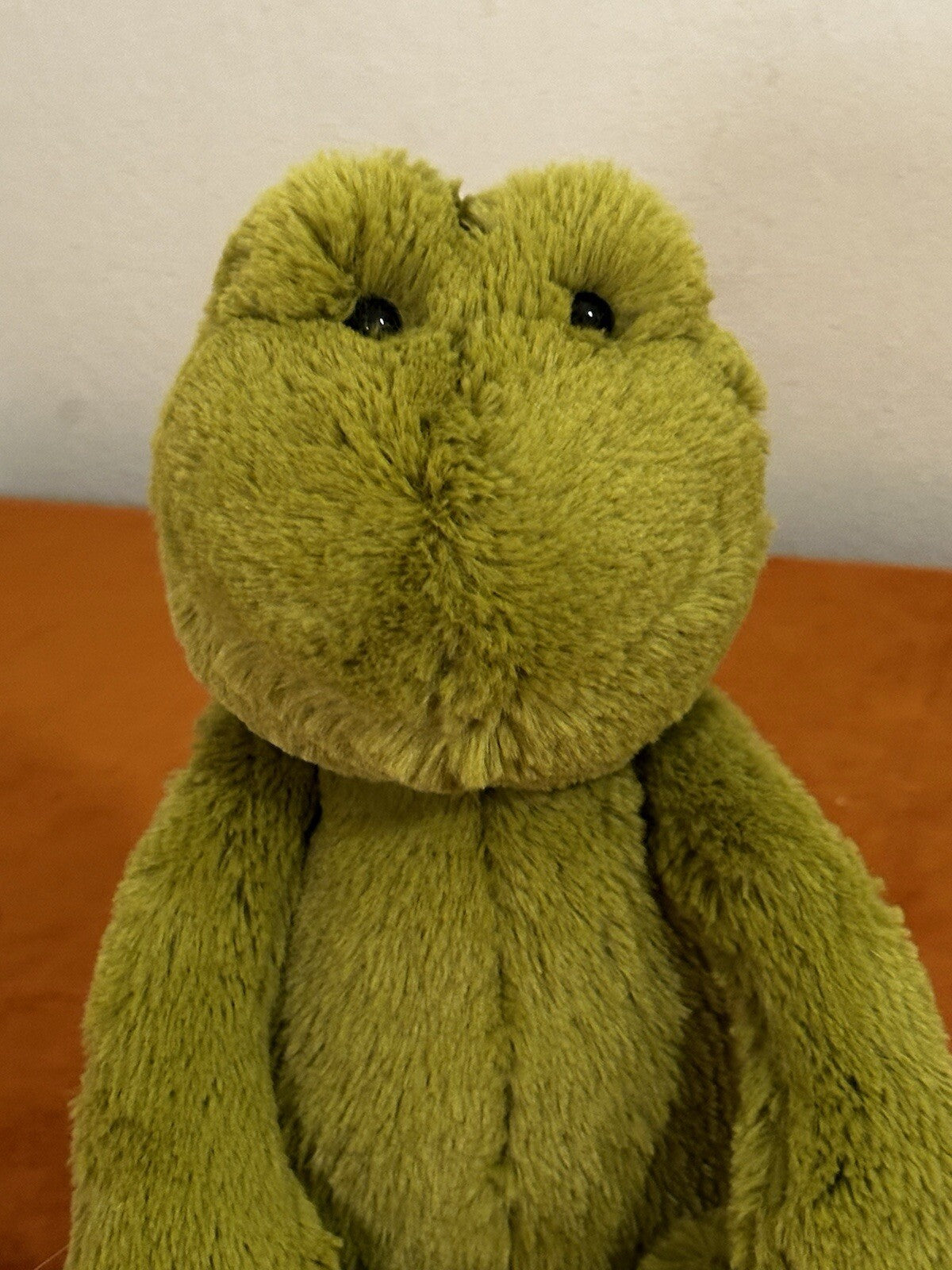 Peluche giocattolo morbido Jellycat Medium Bashful Frog occhi piccoli raro rana verde in pensione-